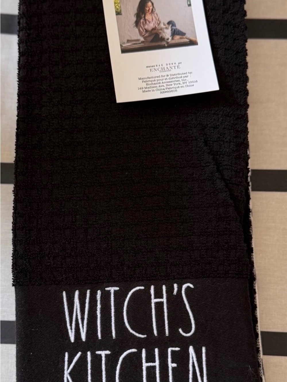 Rae Dunn Witch's Kitchen Black Kitchen Towel